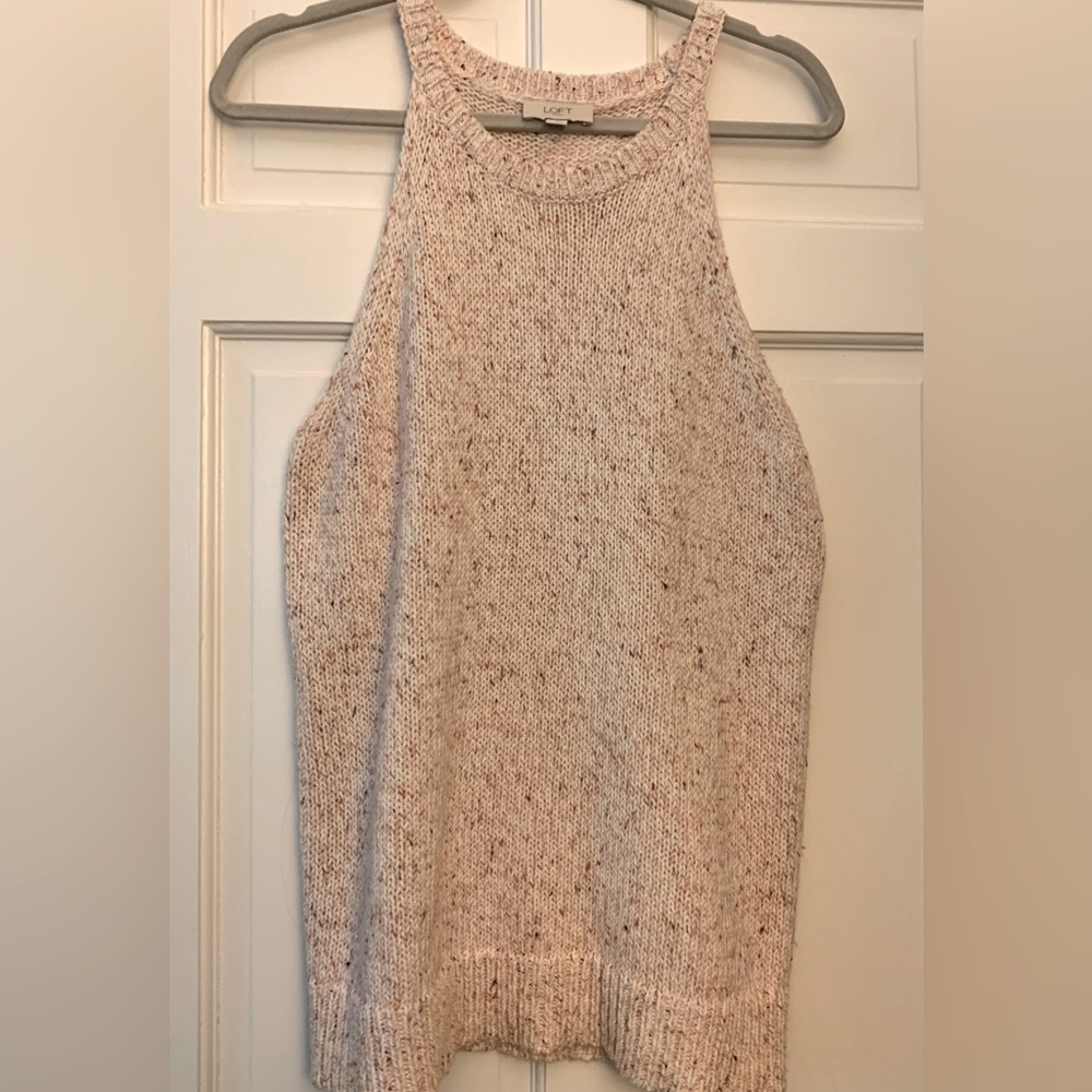 Ann Taylor LOFT Gorgeous Summer Sweater Tank Beige Large